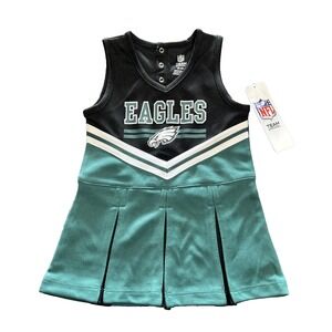 Girls Philadelphia Eagles Cheerleader Dress 2T Green Black NFL Team Outfit